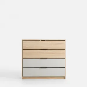 Szynaka Komoda Ryga 06 98 cm dub Riva/šedá