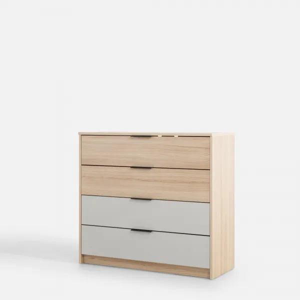 Szynaka Komoda Ryga 06 98 cm dub Riva/šedá