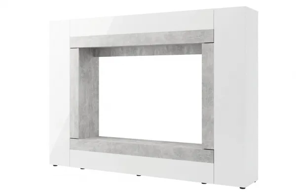 Szynaka Obývacia stena Okno 225 cm biela/betón