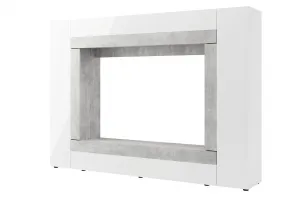 Szynaka Obývacia stena Okno 225 cm biela/betón