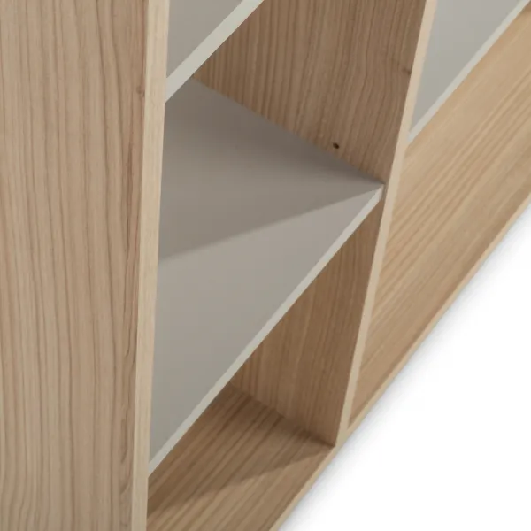 Szynaka Regál Ryga 07 120 cm dub Riva/šedý