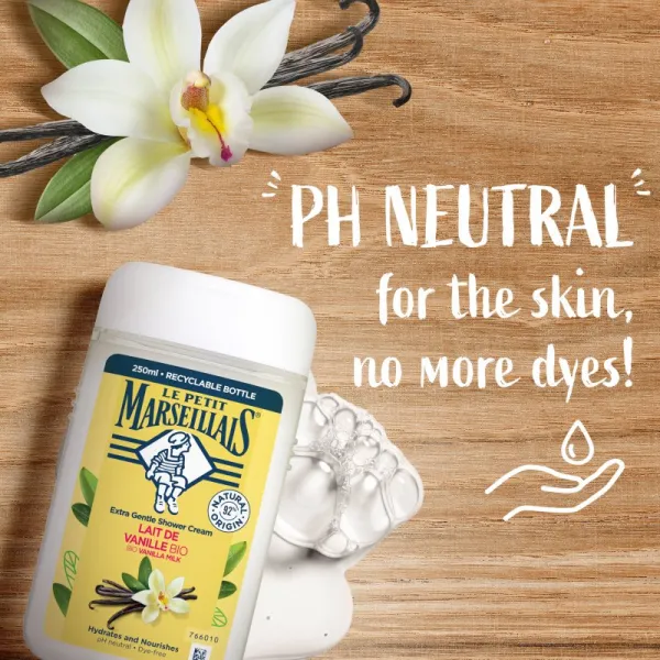 Le Petit Marseillais Vanilla Milk BIO krémový sprchový gél 250 ml