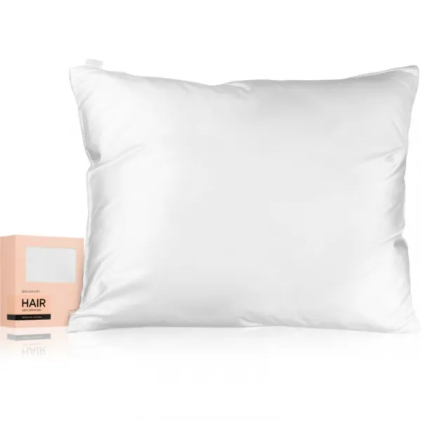 BrushArt Hair Satin pillowcase obliečka na vankúš satén White 50x60 cm