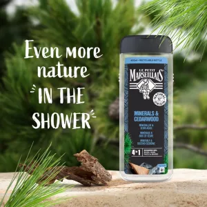 Le Petit Marseillais Minerals & Cedarwood sprchový gél 4 v 1 pre mužov 400 ml