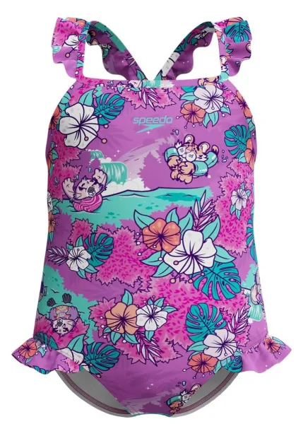Speedo lts digi frill thinstrap girls violet/white 5