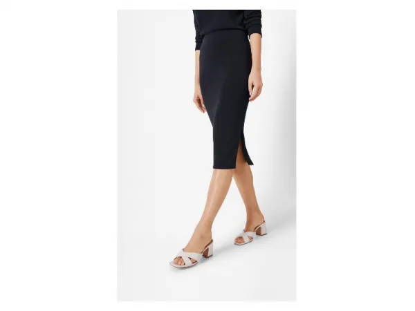 esmara® Dámska midi sukňa (námornícka modrá, S (36/38))