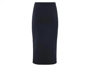 esmara® Dámska midi sukňa (námornícka modrá, S (36/38))
