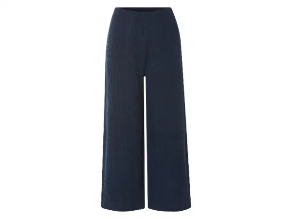 esmara® Dámske nohavice „Wide Leg“ v 7/8 dĺžke (navy modrá, S (36/38))