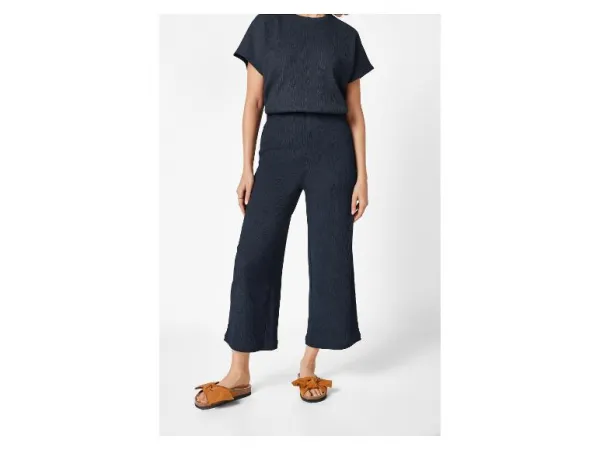 esmara® Dámske nohavice „Wide Leg“ v 7/8 dĺžke (navy modrá, S (36/38))