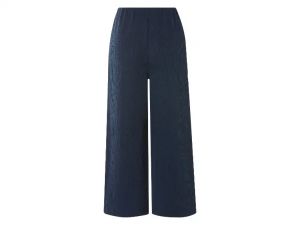 esmara® Dámske nohavice „Wide Leg“ v 7/8 dĺžke (navy modrá, S (36/38))