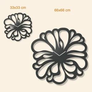 Drevené hodiny na stenu ako obraz - Flower