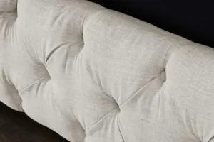 LuxD Dizajnová posteľ Laney Chesterfield 180 x 200 cm prírodná