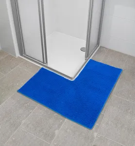 Die moderne Hausfrau Koupelnová předložka SUPER-SOFT, rohová, modrá