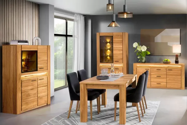 Szynaka Jedálenský rozkladací stôl Velvet II 40 160/250 cm z masívu dub prírodný