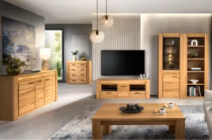 Szynaka Konferenčný stolík Velvet II 41 120 cm z masívu dub prírodný