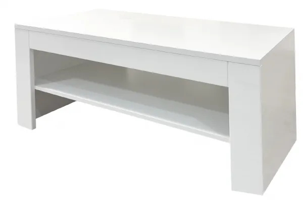 Szynaka Konferenčný stolík Selene 41 90 cm biely lesk/mat