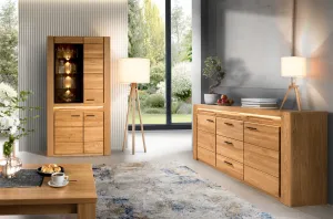 Szynaka Konferenčný stolík Velvet II 41 120 cm z masívu dub prírodný