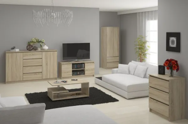 Ak furniture Komoda Rollo X 138,4 cm dub sonoma
