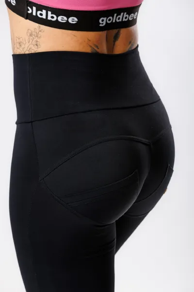 GoldBee Zvonové Legíny Push-Up Pro Lycra Black Barva: Black, Velikost: S