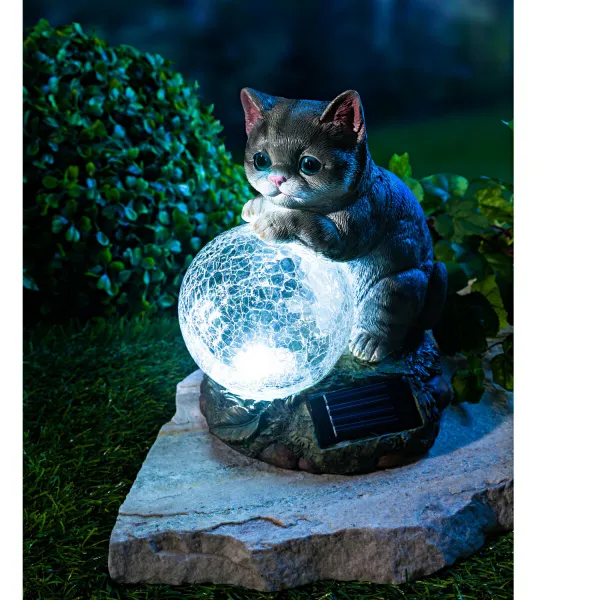 Solárna lampa Mačiatko