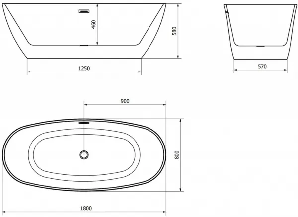 Mexen Eris, 180 x 80 cm 53441808000-01