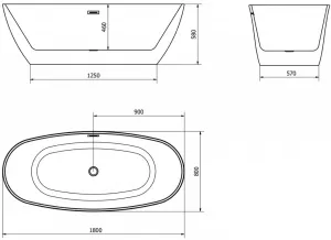 Mexen Eris, 180 x 80 cm 53441808000-01