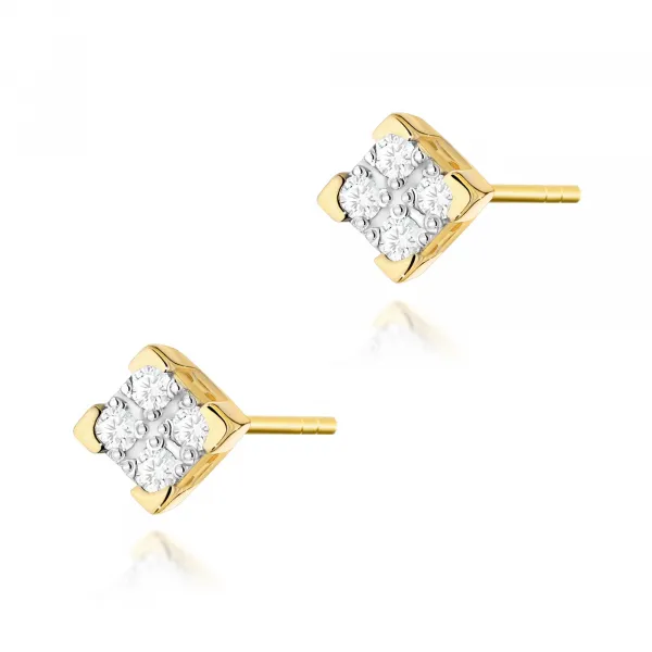 Blink-Blink Napichovacie náušnice z bieleho zlata s diamantami 0.16 ct3125BDB