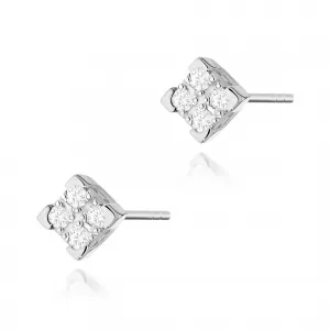 Blink-Blink Napichovacie náušnice KOCKA s diamantami 0.16 ct3125ZDB