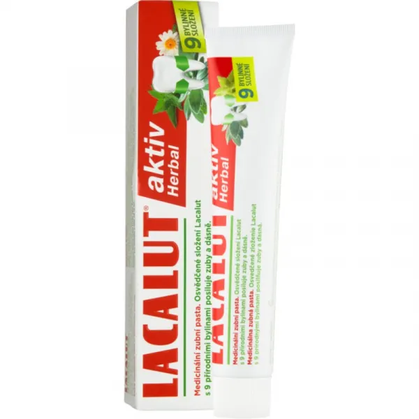 Lacalut Aktiv Herbal pasta pre posilnenie zubov a ďasien 75 ml