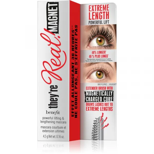 Benefit They're Real! Magnet Mascara Mini riasenka pre extra dĺžku odtieň Black 4,5 g