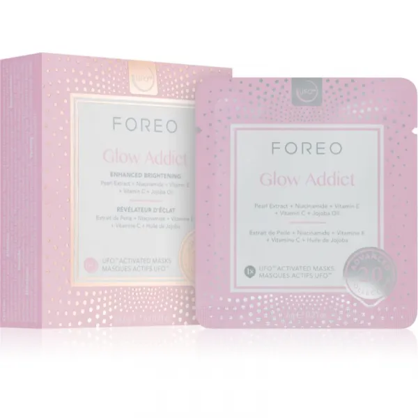 FOREO UFO™ Glow Addict rozjasňujúca pleťová maska 6 ks