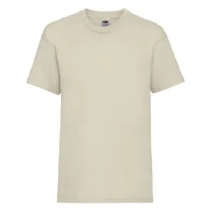 Beige Baby Cotton T-shirt Fruit of the Loom