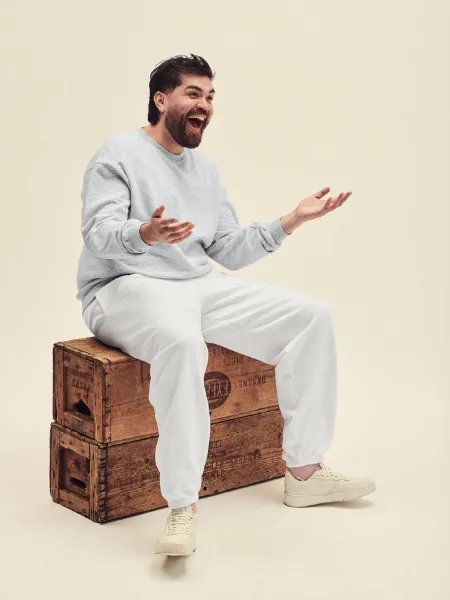 Light grey men's sweatshirt Set-in Sweat Fruit of the Loom