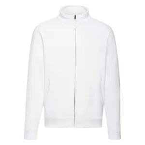 White Men's Sweat Jacket Fruit of the Loom