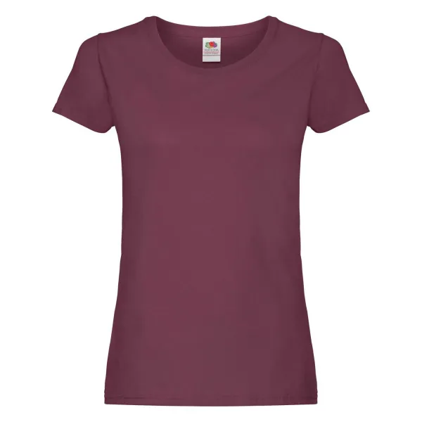 Burgundy Women's T-shirt Lady fit Original Fruit of the Loom