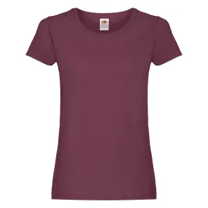 Burgundy Women's T-shirt Lady fit Original Fruit of the Loom