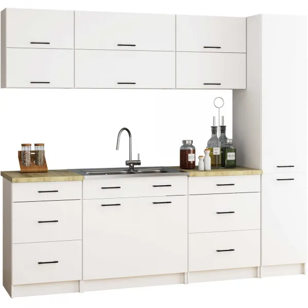 Ak furniture Kuchyňská skříňka OLIVIE 40x205 cm bílá mat