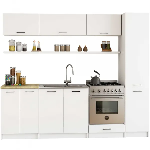 Ak furniture Kuchyňská skříňka OLIVIE 40x205 cm bílá mat