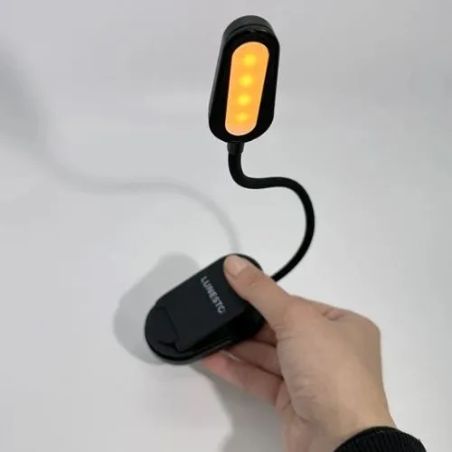 LED Lampička na čítanie bez modrej zložky s clip-onom Farba: Čierna