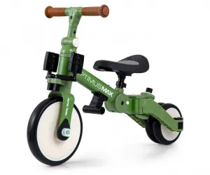Detská trojkolka 5v1 Milly Mally Optimus Max s vodiacou tyčou green