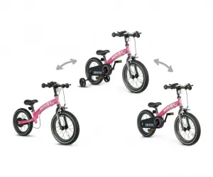 QPLAY Bicykel Miniby 3v1 Pink, vek 2 - 8 rokov