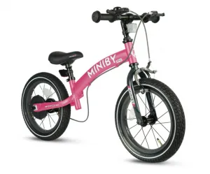QPLAY Bicykel Miniby 3v1 Pink, vek 2 - 8 rokov