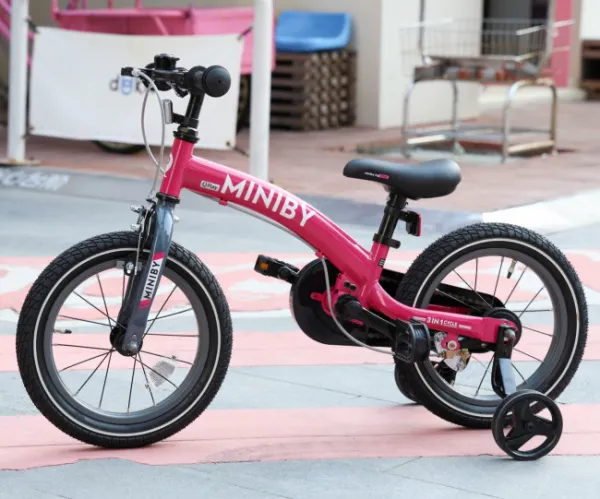 QPLAY Bicykel Miniby 3v1 Pink, vek 2 - 8 rokov