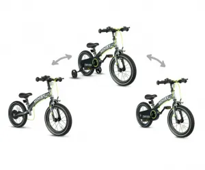 Detský bicykel Miniby 14" sivý