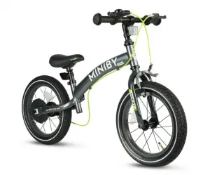 Detský bicykel Miniby 14" sivý