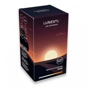 LED Oranžová žiarovka E27 bez modrej zložky na lepší spánok Lunesto