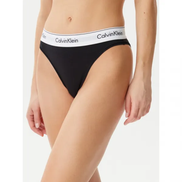 Dámske nohavičky CALVIN KLEIN HIGH LEG TANGA-Black