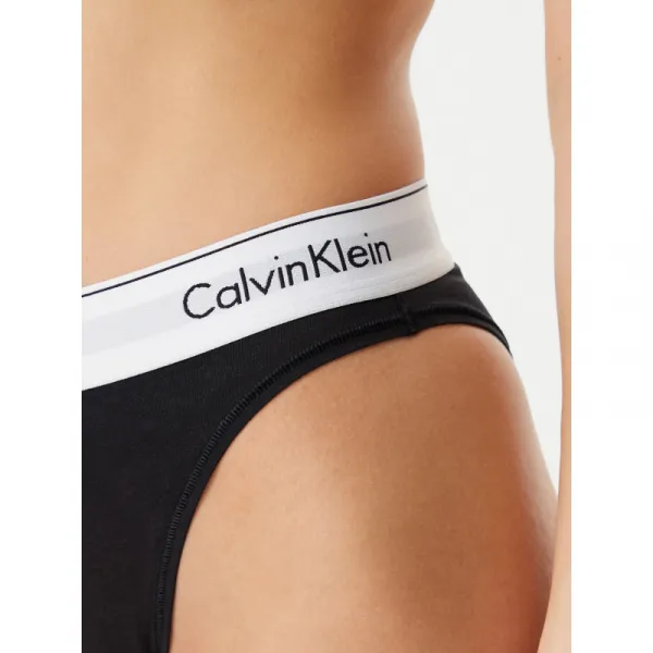 Dámske nohavičky CALVIN KLEIN HIGH LEG TANGA-Black