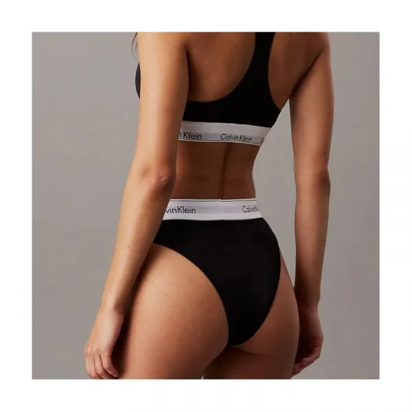 Dámske nohavičky CALVIN KLEIN HIGH LEG TANGA-Black