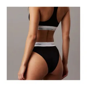 Dámske nohavičky CALVIN KLEIN HIGH LEG TANGA-Black